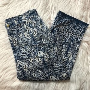 Lauren Ralph Lauren Blue and White Cropped Pants